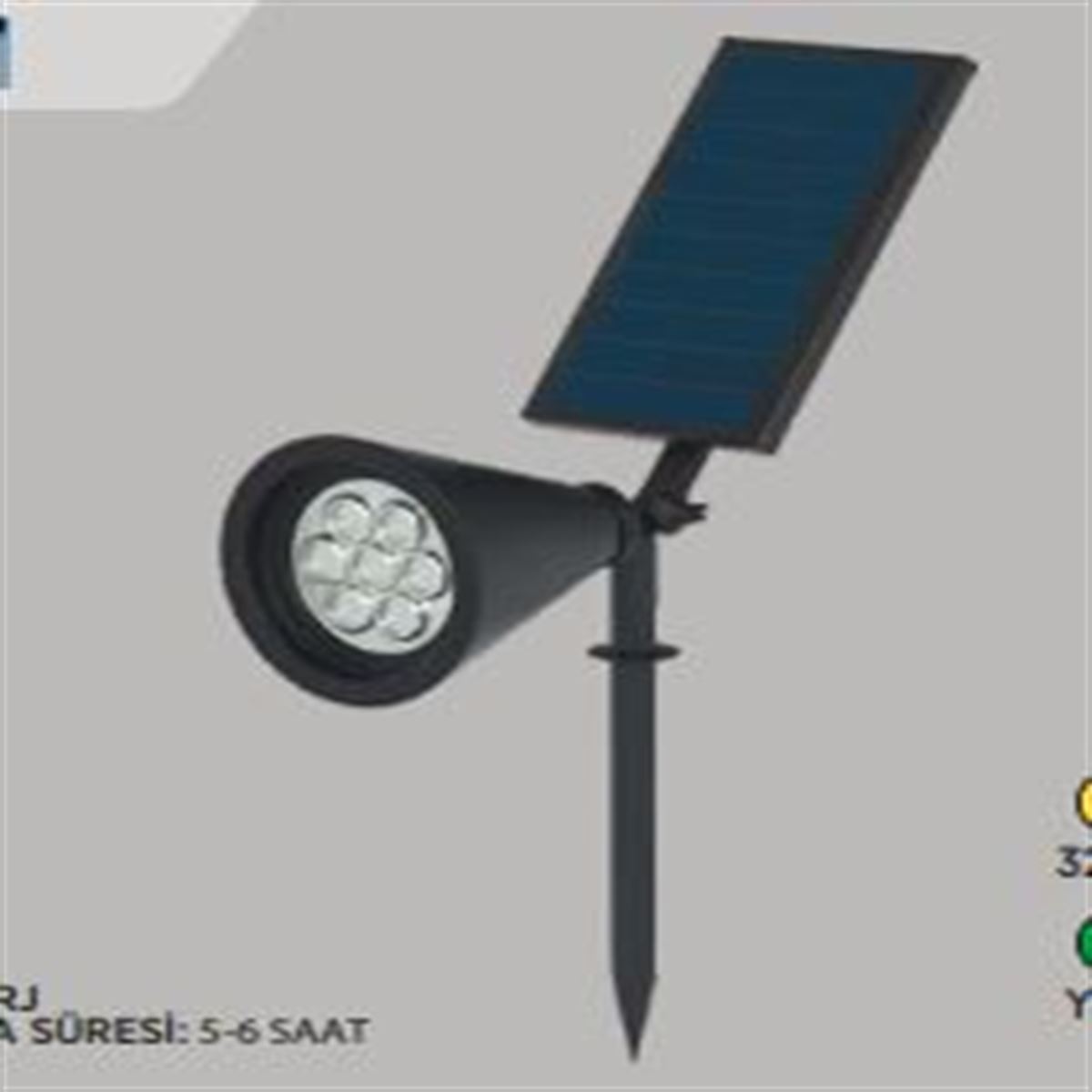 7W SMD LED SOLAR  ÇİMEN ARMATÜRÜ G.IŞIĞI 1